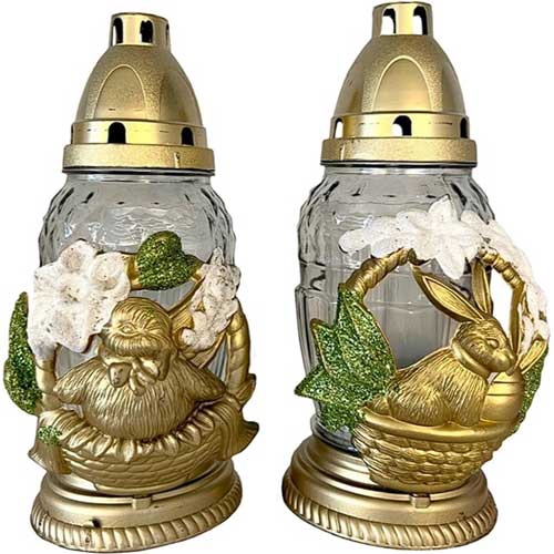 Set 2 candele din sticlă